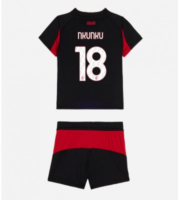 AC Milan Christopher Nkunku #18 Hjemmebanetrøje Børn 2025-26 Kortærmet (+ Korte bukser)